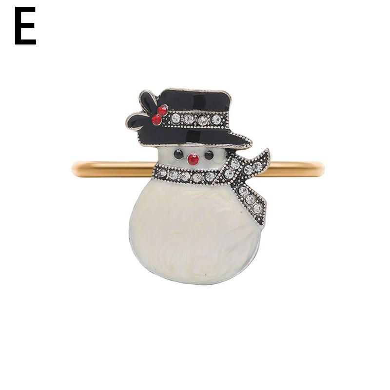 1PC Table Decor Christmas Napkin Holder Serviette Holder Napkin Ring Alloy Wedding Event Favor Hot