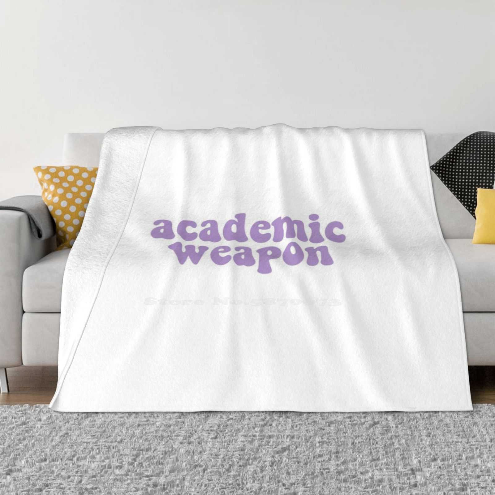 Academic Weapon Blanket Soft Warm Travel Portable Blanket Absolute Academic Weapon Brad Purple Party Sorority Beer Pong Pretty 30x40in