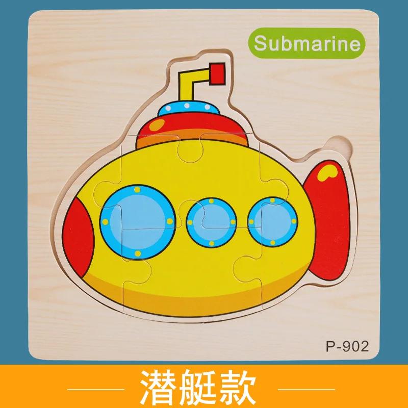Wooden Puzzle 3D Puzzles Educational Toy Montessori Cartoon Anime Puzzle Toys for Children Kids Gifts Animal Puzzle toy