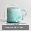 Crystal Glazed Ceramic Tea Cup Simple Personal Use Mug Office and Home Use with Lid