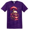 Skull Mushroom Art Graphic Halloween T Shirt Creepy Horror Tee