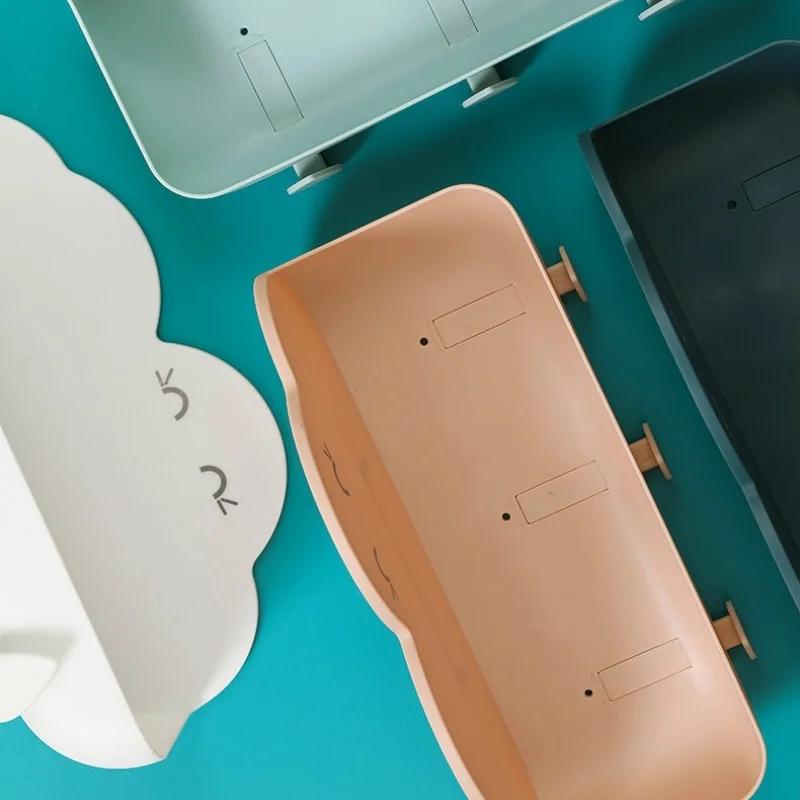 Badezimmer Toilette Freies Stanzen Wolkenregal Badezimmer Toilette Wandmontiertes Multifunktionsregal Nahtlose Klebaufbewahrung
