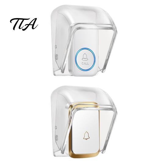 Outdoor Doorbell Shield Weatherproof Cover, Transparent Rain for Wireless Adhesive Cover Outdoor, Waterproof Protective Case Wall Mounted Bell