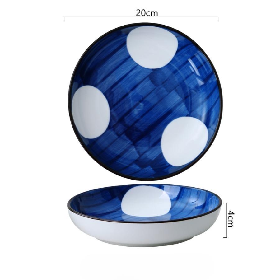 Creative Japanese Ceramic Plate Household Turnip Plate Deep Plates Shallow Plate Turnip Dish Restaurant Hotel Tableware Cooking