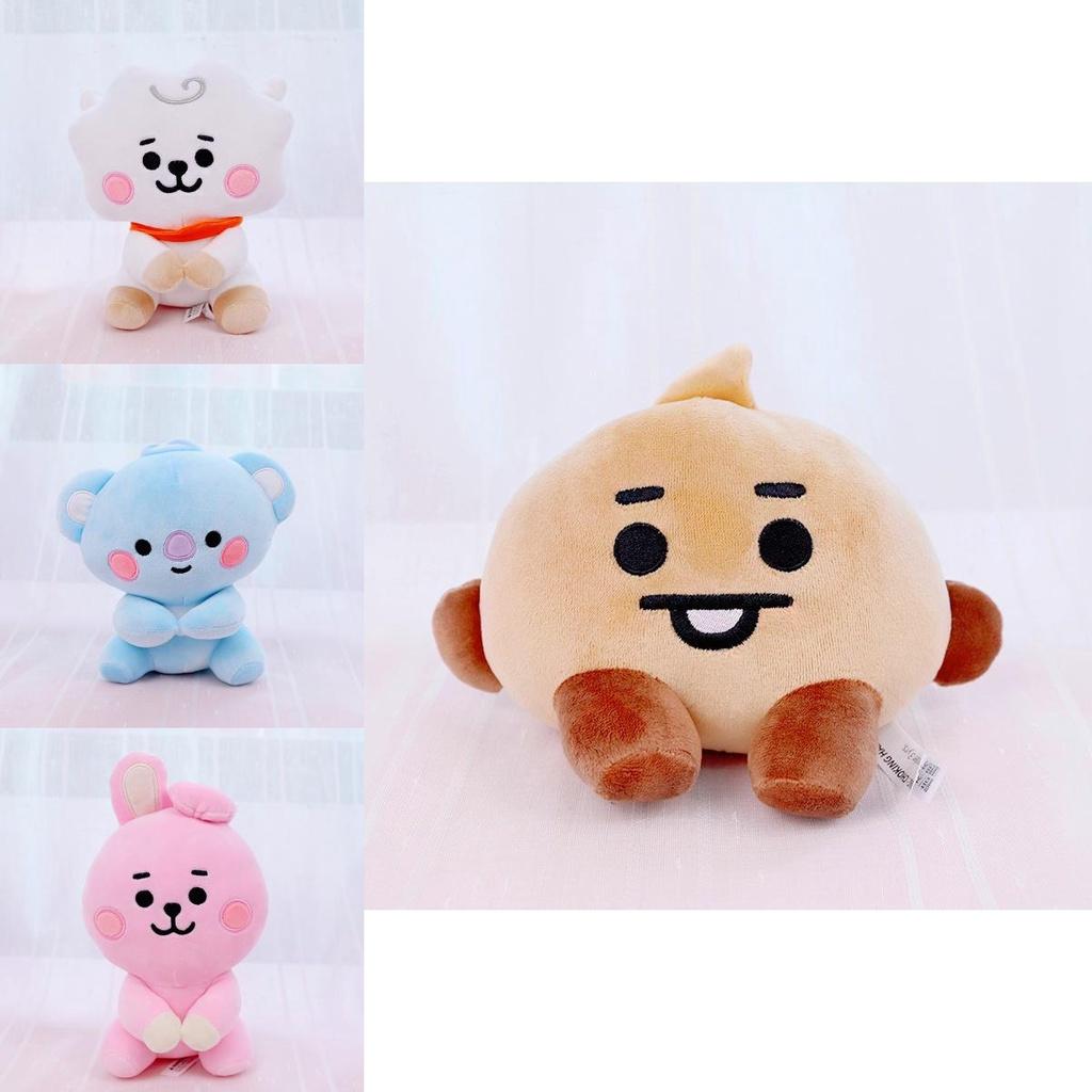 Bts Kpop Bt21 Seated Doll 20cm Baby Plush Toy Tata Cooky Chimmy Koya Shooky Mang