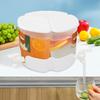 Bymaocar 5.2l/1.3gallon 3 Compartment Beverage Cold & Hot Juice Drinking Dispenser 360° Rotation W/ Lid for Hotel Cafe Bar Party