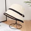 Hat Female Bow Elegant Color Matching Sun Fashion Fisherman Women