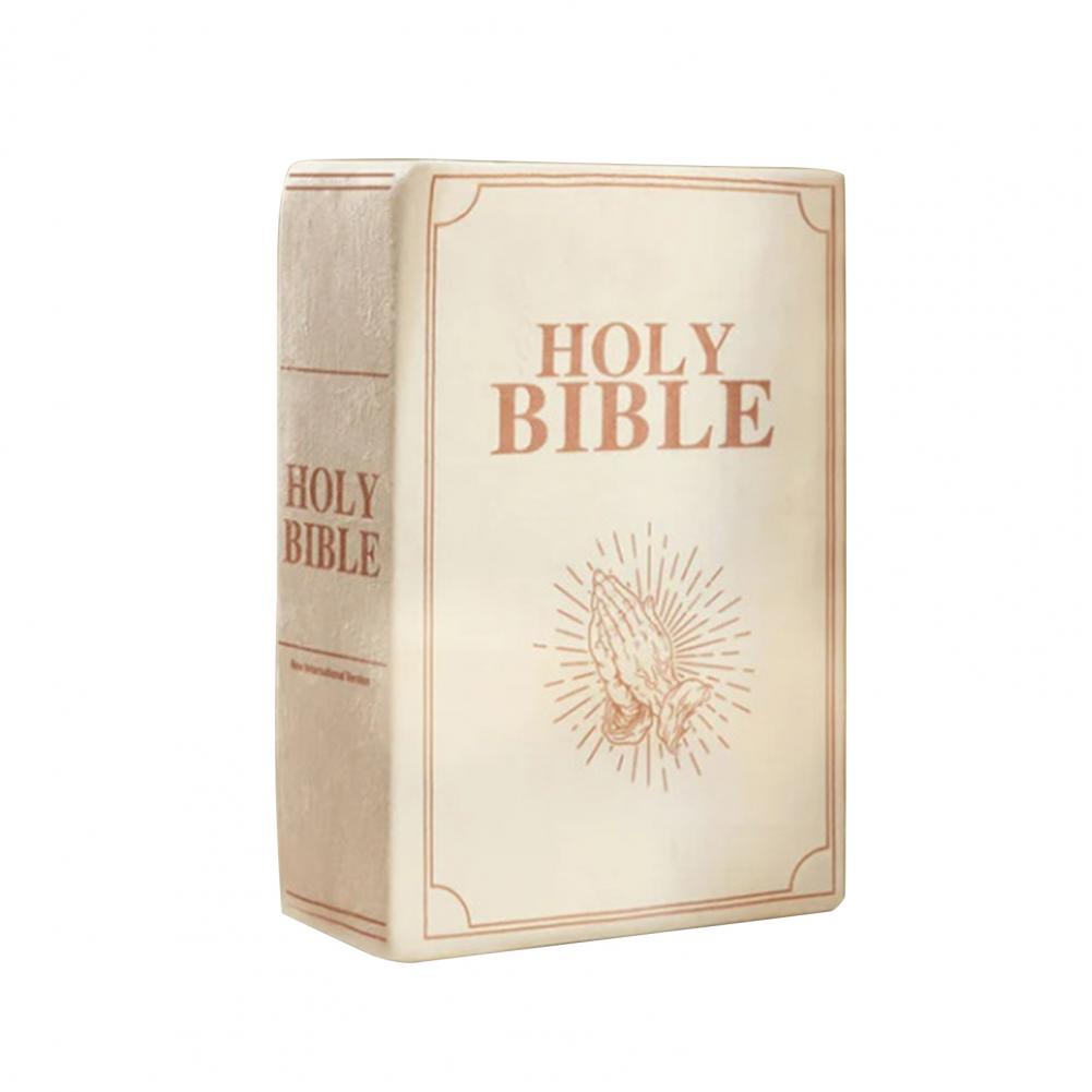 Bible Verse Pillow Faith Plush Pillow Christian Home Accent Realistic Bible Pillow Book Plush Throw Cushion Wear Resistant Sofa