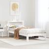 VidaXL Bed Frames with Headboard White 90x190cm Solid Pine Wood, Bed, Bedroom Furniture, Wooden Bed, Single Bed, 3306034