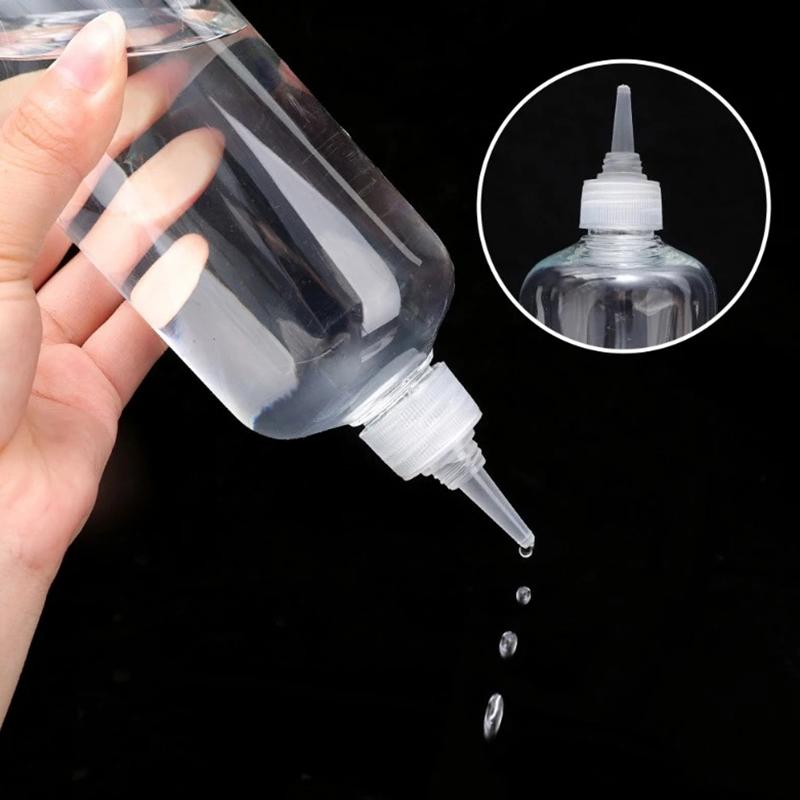 5Pcs Transparent Condiment Squeeze Bottles Jam Bottles Non-Drip Oil Liquid Dispenser Bbq Sauces Oil Container Cooking Gadget