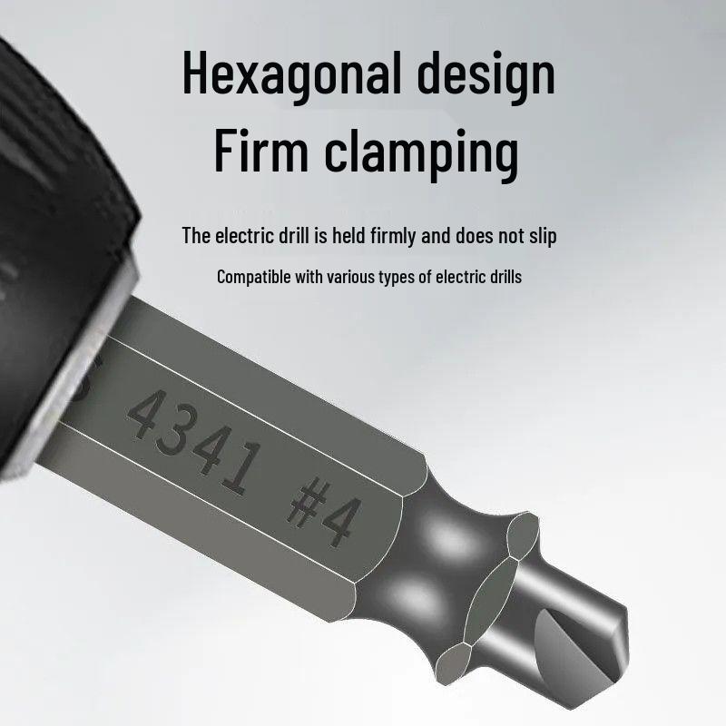 Fine-Tooth Reverse Thread Screw Extractor and Remover for Stripped or Broken Screws