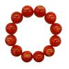 Dragon Tree Blood Sediment Bead Bracelet: Buddhist Beads, Gold Thread, Red Willow - Unisex Cultural Accessory