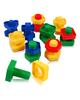 5Set Screw Building Blocks Plastic Insert Blocks Nut Shape Toys for Children Educational Toys Montessori Scale Models Gift
