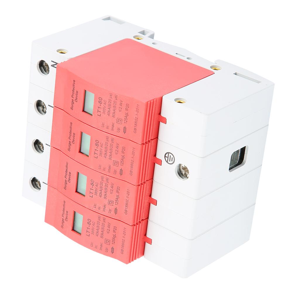 4P 40 80KA House Surge Protective Low voltage Arrester Device LT 40 80