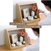 Kare Gray 6-Piece Memorial Set" - Wooden Mini Buddhist Altar Set with Stand, Photo Stand, Photo Frame, and Memorial Stage for Personal Buddhist Altar