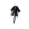 Fashion Black Lace Ribbon Bow Tie Pearl Pendant Brooch Women Shirt Collar Clothes Necktie Decoration Accessories