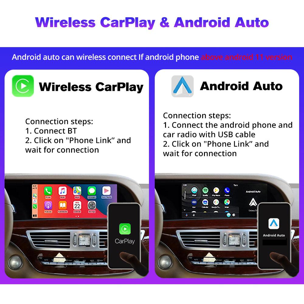 10,25 inchi Android 13 Carplay Ecran Radio Auto pentru Mercedes Clasa S W222 LHD 2012-2015 GPS Player Multimedia 4G Wifi