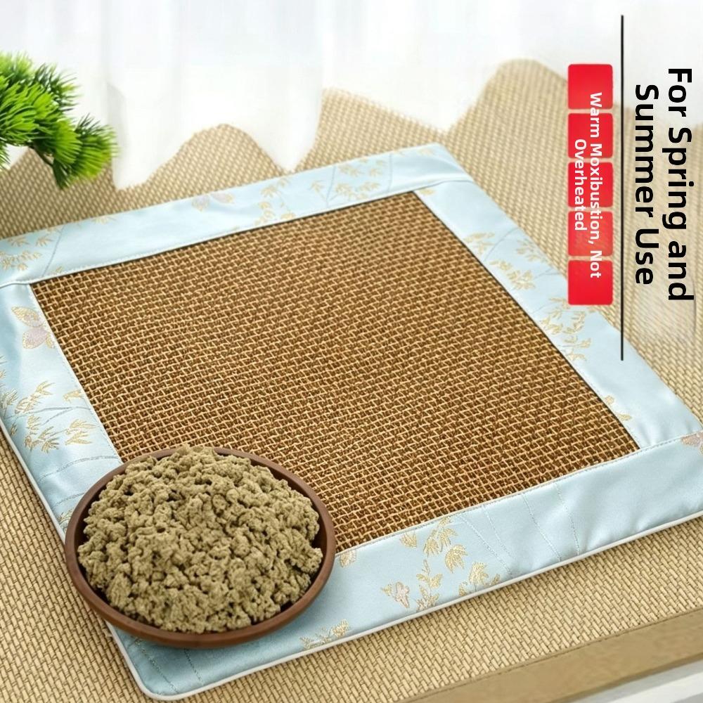 Japanese Style Rattan Weaving Seat Cushion Breathable Chair Pad Summer Cooling Mat Summer