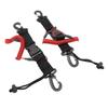 2Pcs Scuba Diving Lanyard Stainless Steel Spring Coiled with Quick Release Buckle for Camera Light Red
