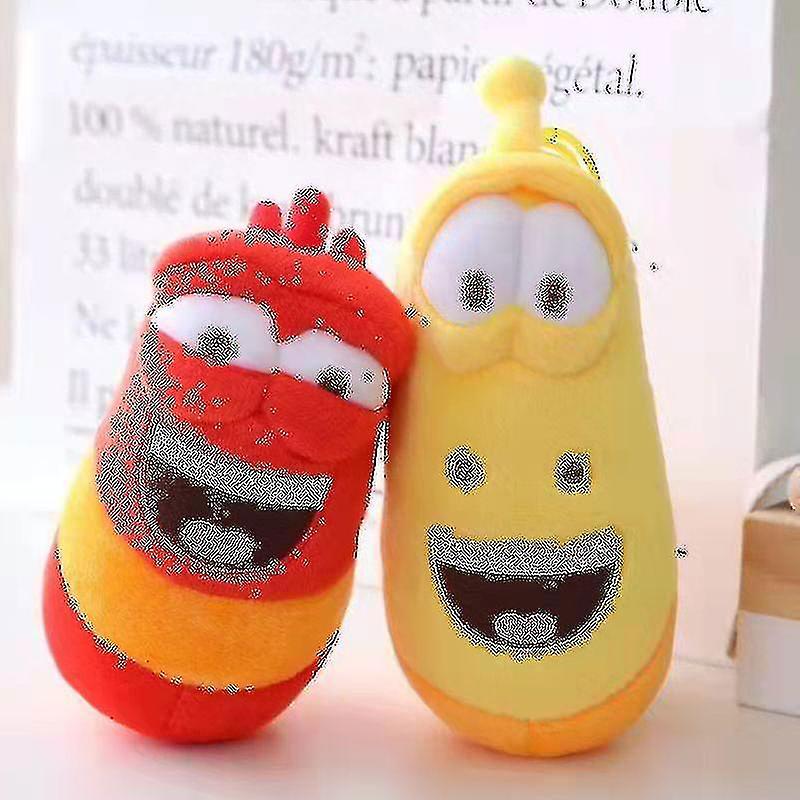 3 Pz Larva Peluche Giallo Insetto Insetto Rosso Cartone Animato Larva Giocattoli Bambola di Peluche 9 Pollici