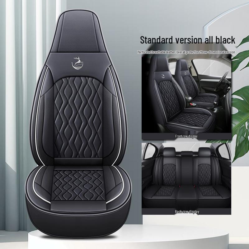 Universal 5-Seat Leather Car Cushion for Small Cars, All-Season Coverage