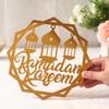 Eid Mubarak Pendants Ramadan Decoration 2025 Acrylic Gold Moon Star Ornaments Ramadan Kareem Hanging Decor for Muslim Party