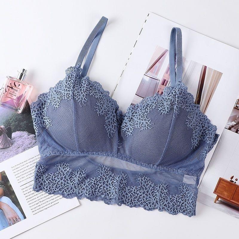 Korean Style Lace Wireless U-Back Camisole Bustier Bra for Women and Students