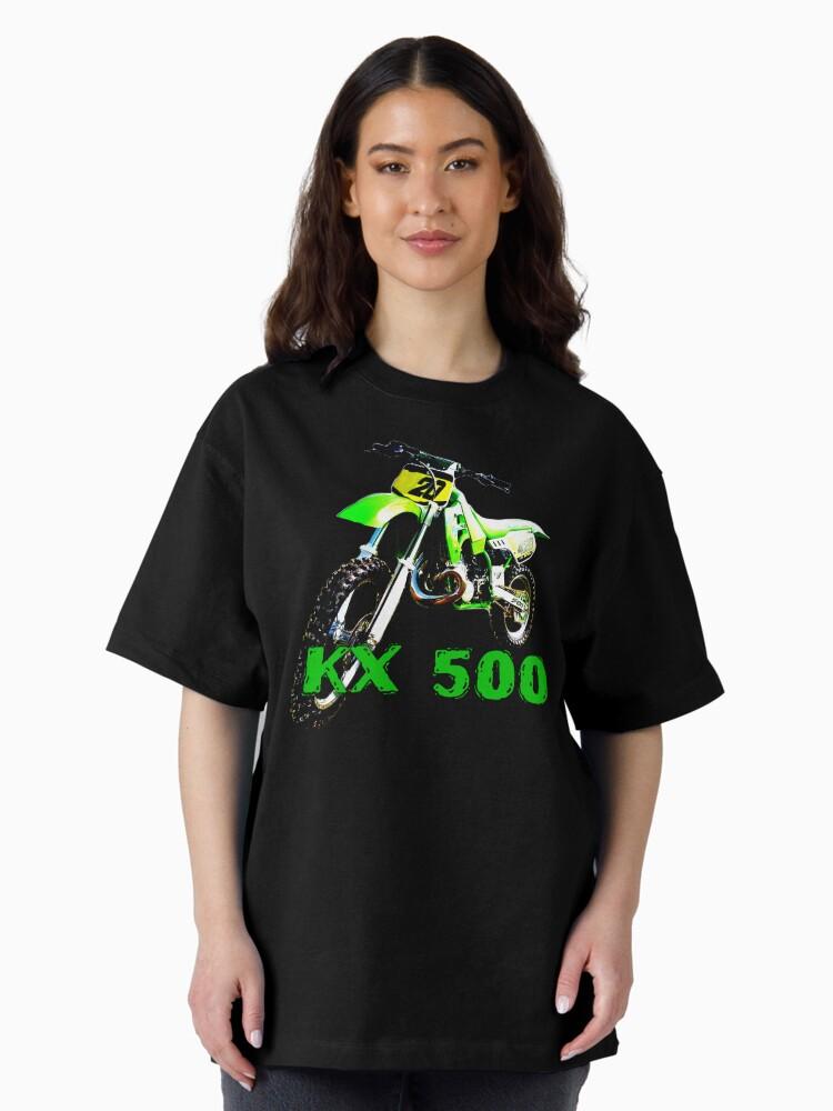 Cross Road KX 500 Motocross, Vintage Dirt Bike, Green Dirt Bike, Motocross Oversized Unisex T-Shirt