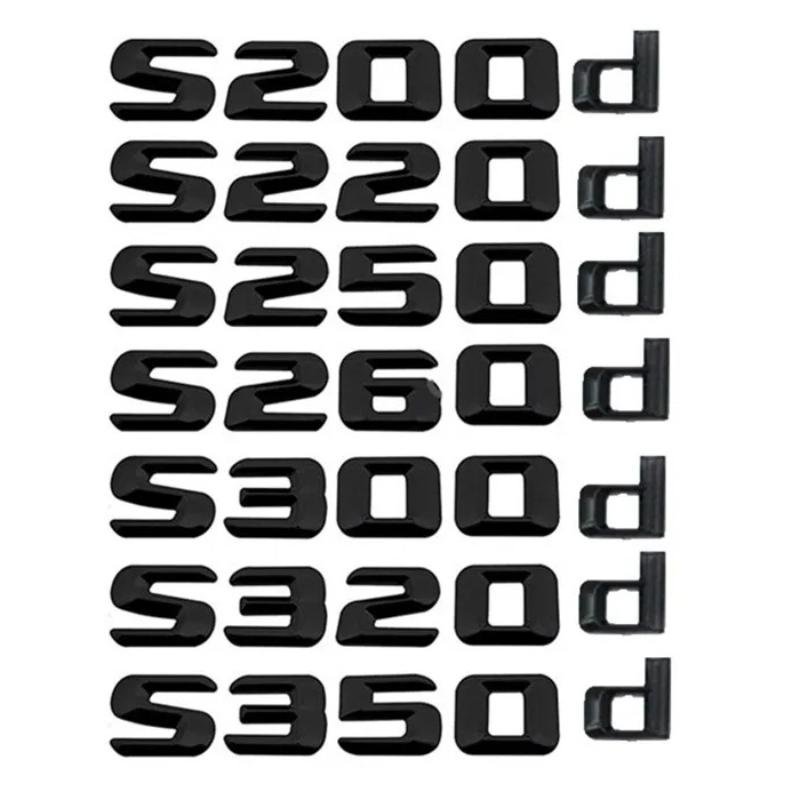 1Pc S300d S320d S350d S400d S420d S450d S500d S550d S600d Letter Emblem Badge Trunk Rear Stickers For S Class 2014 2015 2016