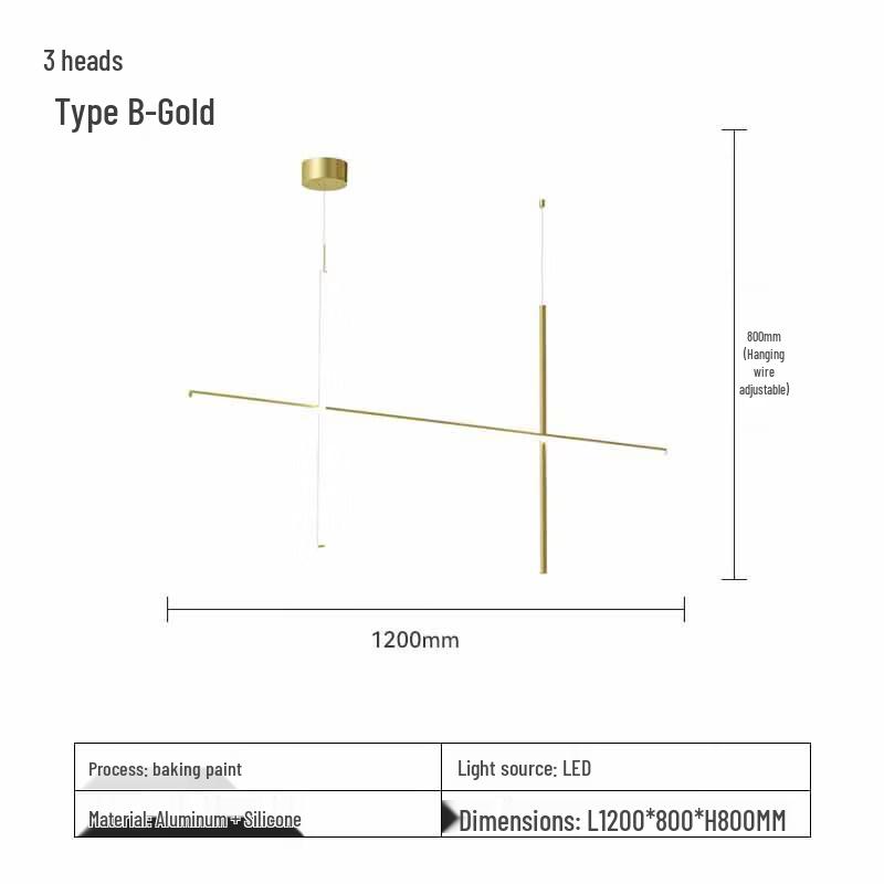 oeny Minimalist Gold High Ceiling Chandelier