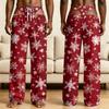 Men's Funny Novelty Pajama Pants with Fake Underwear Print - Halloween Sleepwear