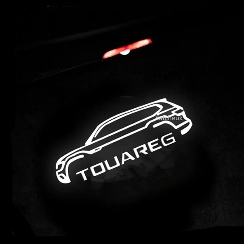 BGC1 New VW For VOLKSWAGEN VW 2Pcs LED puddle Projection warning Decoration Lamp For VW Touareg 2011-2013-2015-2018-2020-2022 Car D AH0