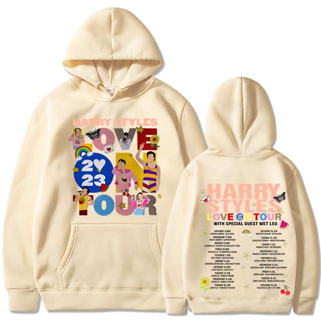 New Love on Tour Koncert Mikina Harajuku Hip Hop Velké Mikiny Unisex Y2k Oblečení Dlouhý rukáv Mikiny s kapucí Streetwear