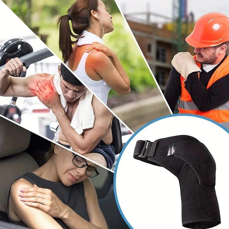 Shoulder Brace with Pressure Pad, Suitable for Both Men and Women, Adjustable Shoulder Brace for Left and Right Shoulder Protect