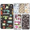 Sewing Machine Tailor Pattern Cover For Xiaomi 14 13 15 Ultra 11T 12T 13T 14T Pro POCO X7 Pro X3 X5 X6 M6 F5 F6 Pro Case