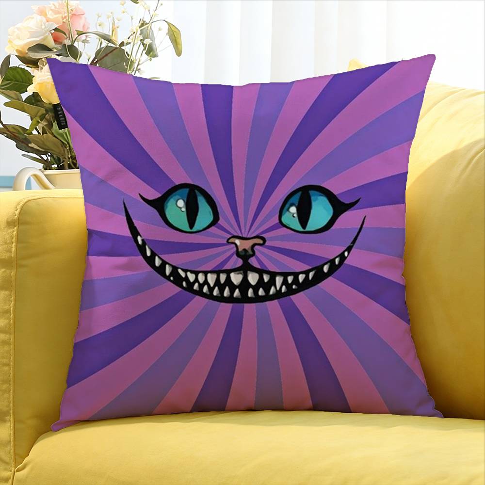 Cool CCheshire CCat Various Sizes Square Pillow Case For Car Home Bedchamber Decor