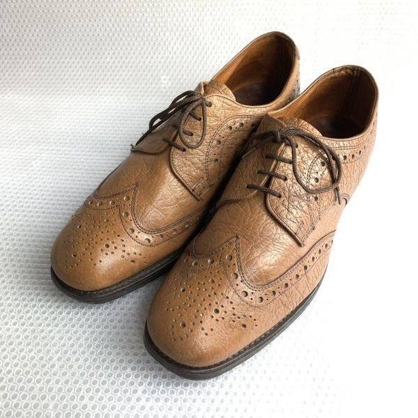 

England 80s Vintage KF Size 8 26.5cm Wingtip All Leather Goodyear Brown