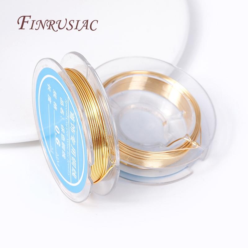 

18K Gold-Plated High-Quality Copper Wire For DIY Colorfast Beading Wire Jewelry Cord String Crafts Wholesale 1MM -1.5Meters