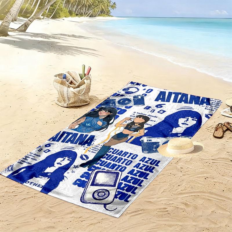 Aitana Print Beach Towel, Large Soft Quick Dry Towel for Beach Camping Swimming