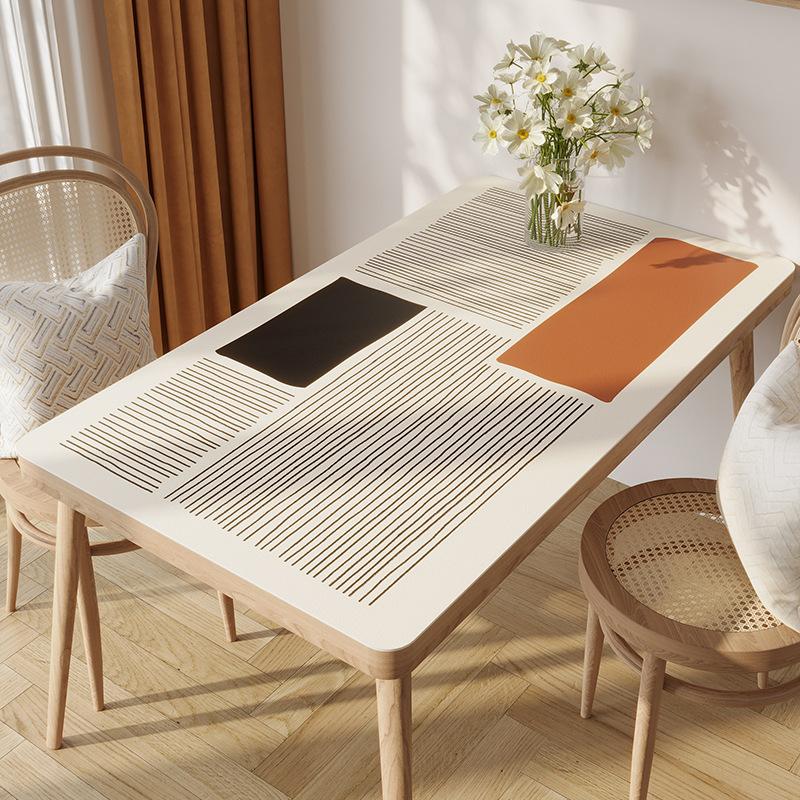 

Сучасна проста ПВХ водонепроникна, маслостійка та антиопікова скатертина для столу, що не потребує догляду, шкіряна скатертина, мат для обіднього столу, мат для журнального столика 80*120cm