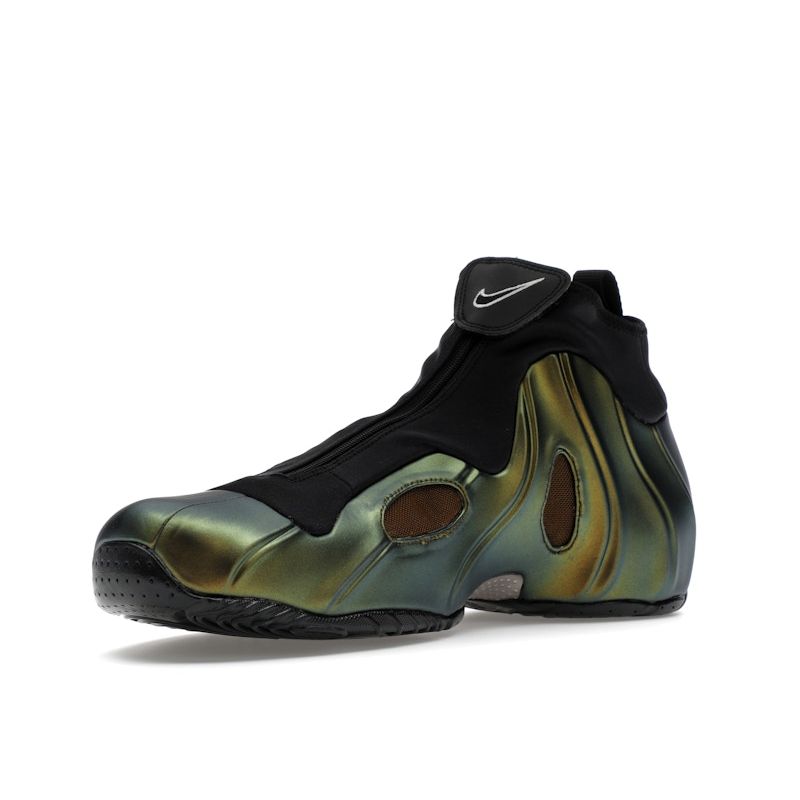 Nike Air Flightposite Metallic Gold 2024 Men Sneakers Black Metallic-Silver White FV5582-700