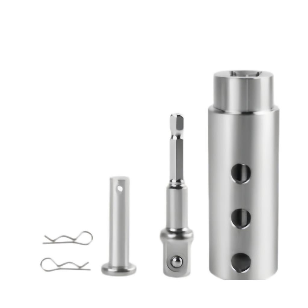 Professional Stainless Steel Handle Cordless Drill Adapters with Socket Bit Attachment Trailer Jacks Drill Adapters