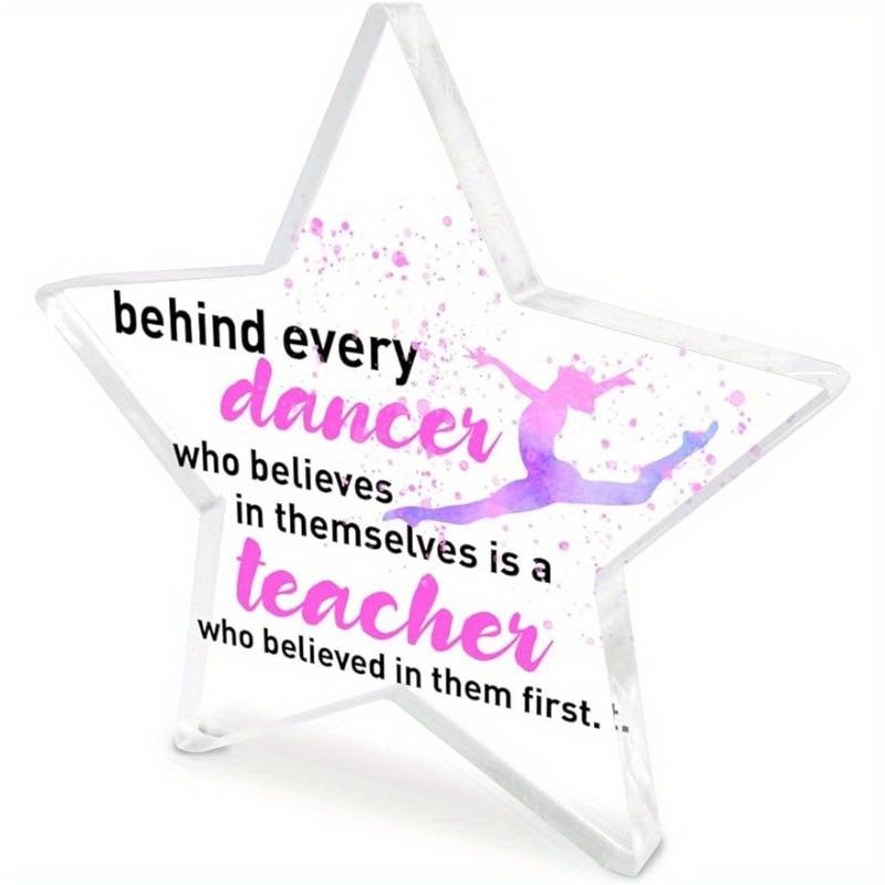 

Памятный подарок для учителя танцев - акриловый настольный сувенир «Поверь сначала» для педагогов чистый