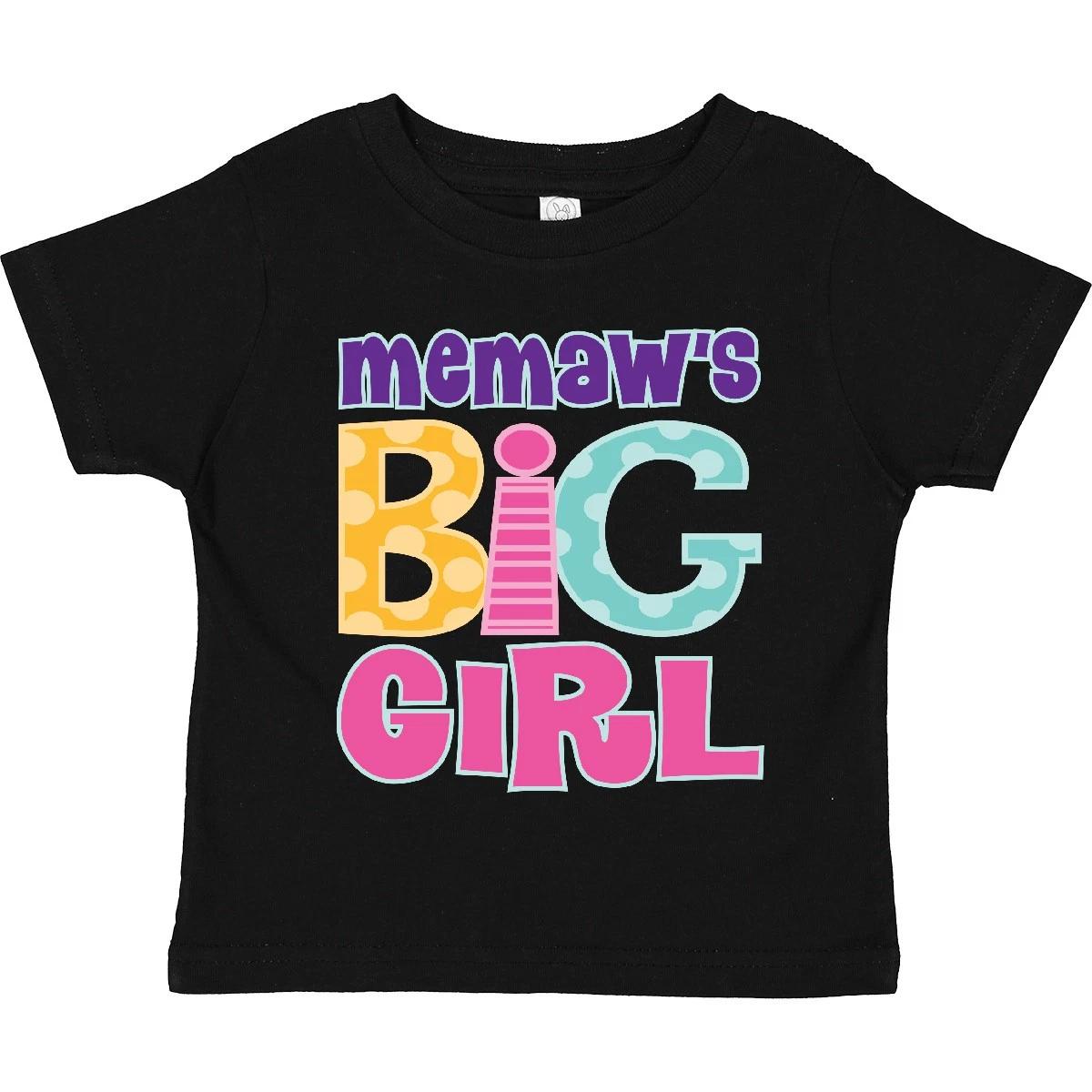 Inktastic Memaw Big Girl Toddler T-Shirt From Memaws Girls Childs Granddaughter 150