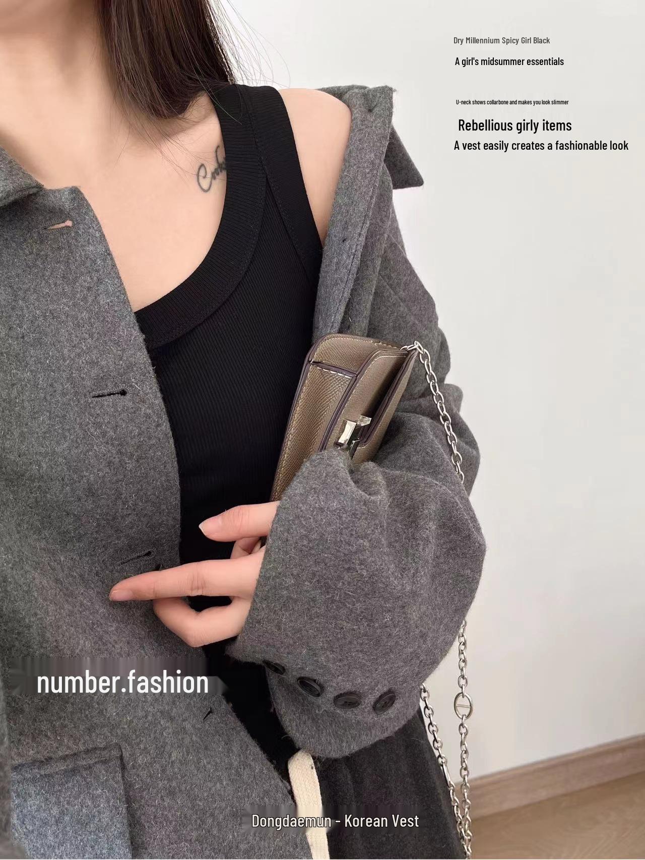 

Летний бесшовный рубчатый топ-майка, защищающий от просвечивания и скрывающий недостатки, повседневный и универсальный для женщин. One Size (80-140 jin) чёрный