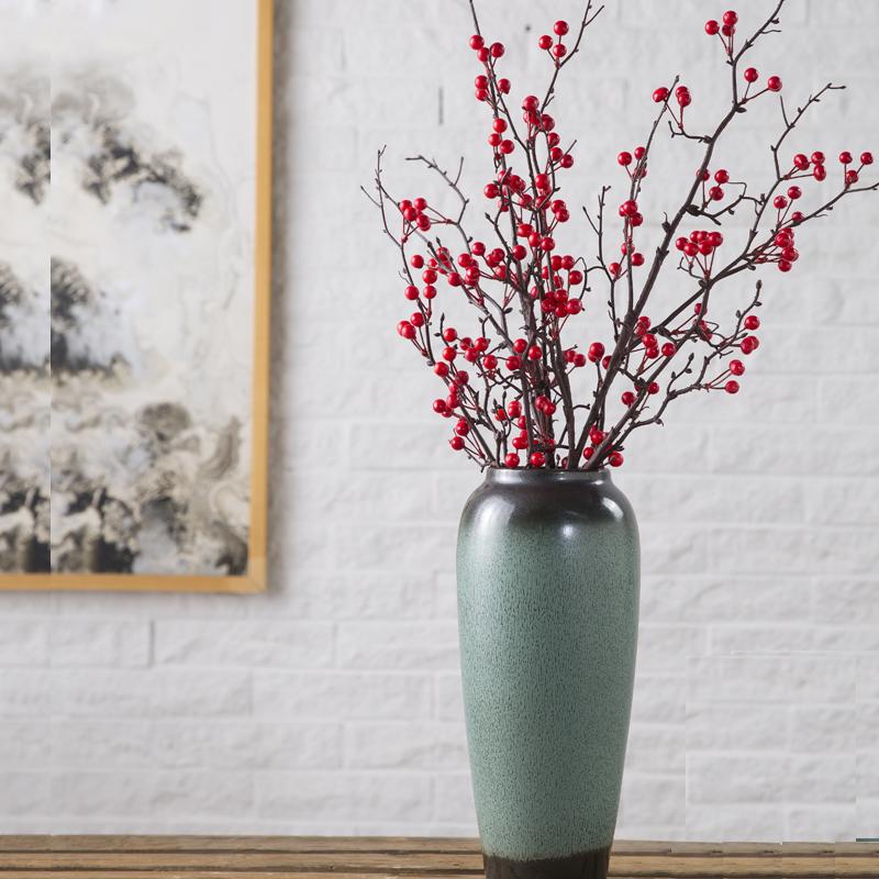 

American Retro Ceramic Vase for Living Room Decoration - Light Luxury Floral Arrangement Ornament
