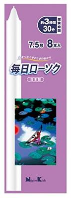 Nippon Kodo Mainichi Candle 8 Pieces No. 7.5
