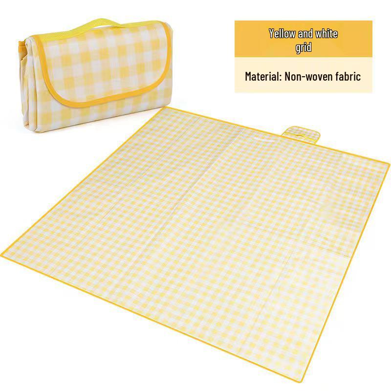 Portable Waterproof Outdoor Picnic Mat - Thick, Moisture-Proof, Non-Woven Fabric Lawn Cushion