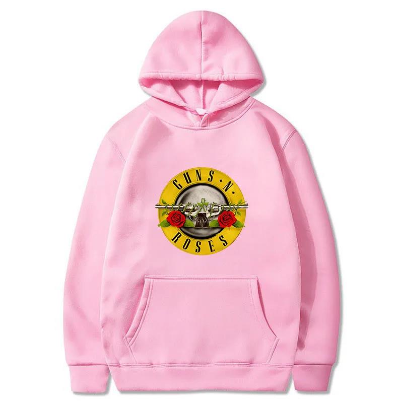 Herren Guns N Roses Bedruckte Hoodies Baumwolle Hardrock Band Herren und Damen Pullover Hip Hop Musik Kleidung Hoodies Herren Moleton