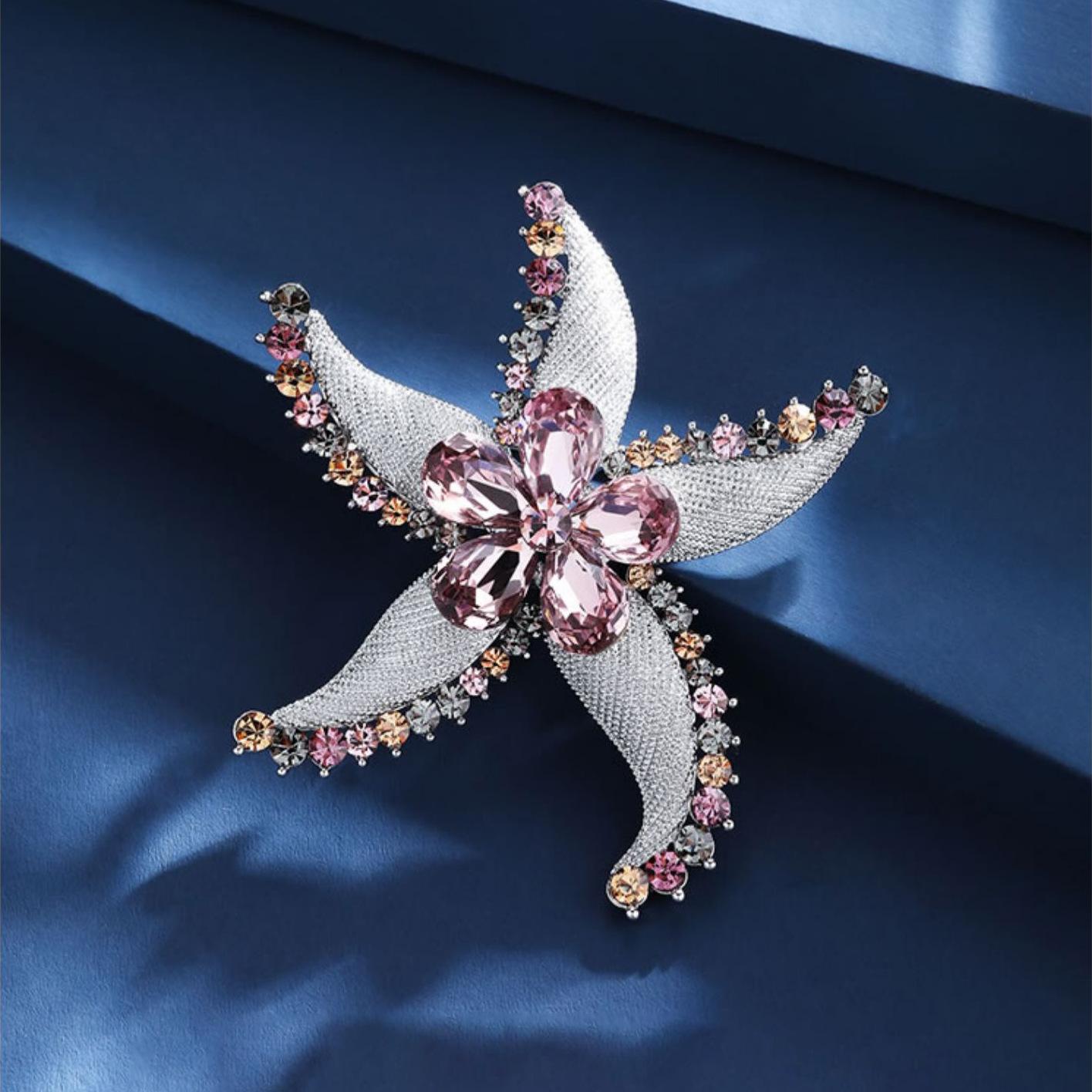 Атмосферная брошь-морская звезда, высококлассная женская изысканная роскошная брошь, нишевый дизайнерский значок с украшениями